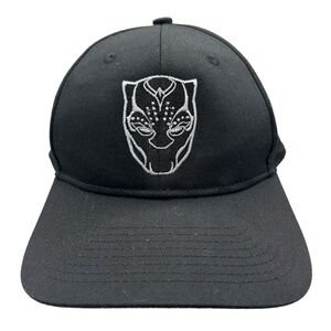 Marvel Black Panther Snapback Hat Embroidered Logo Black Adjustable Cap Beyond